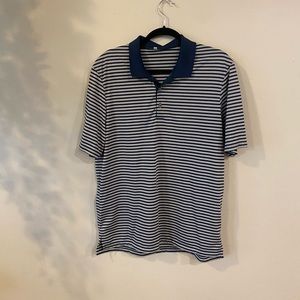 Adidas athletic striped short sleeve polo golf shirt